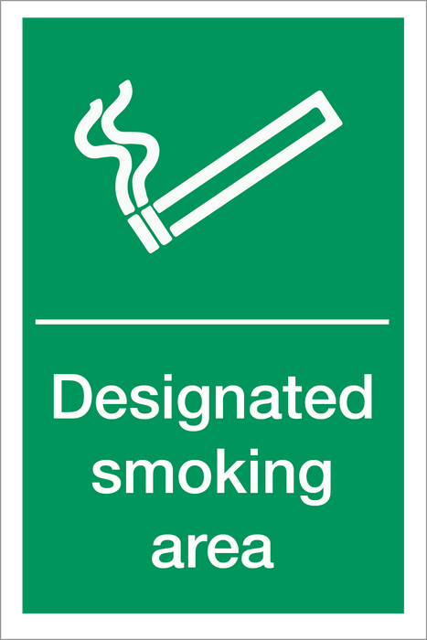 Safe Condition Sign - Designated Smoking Area